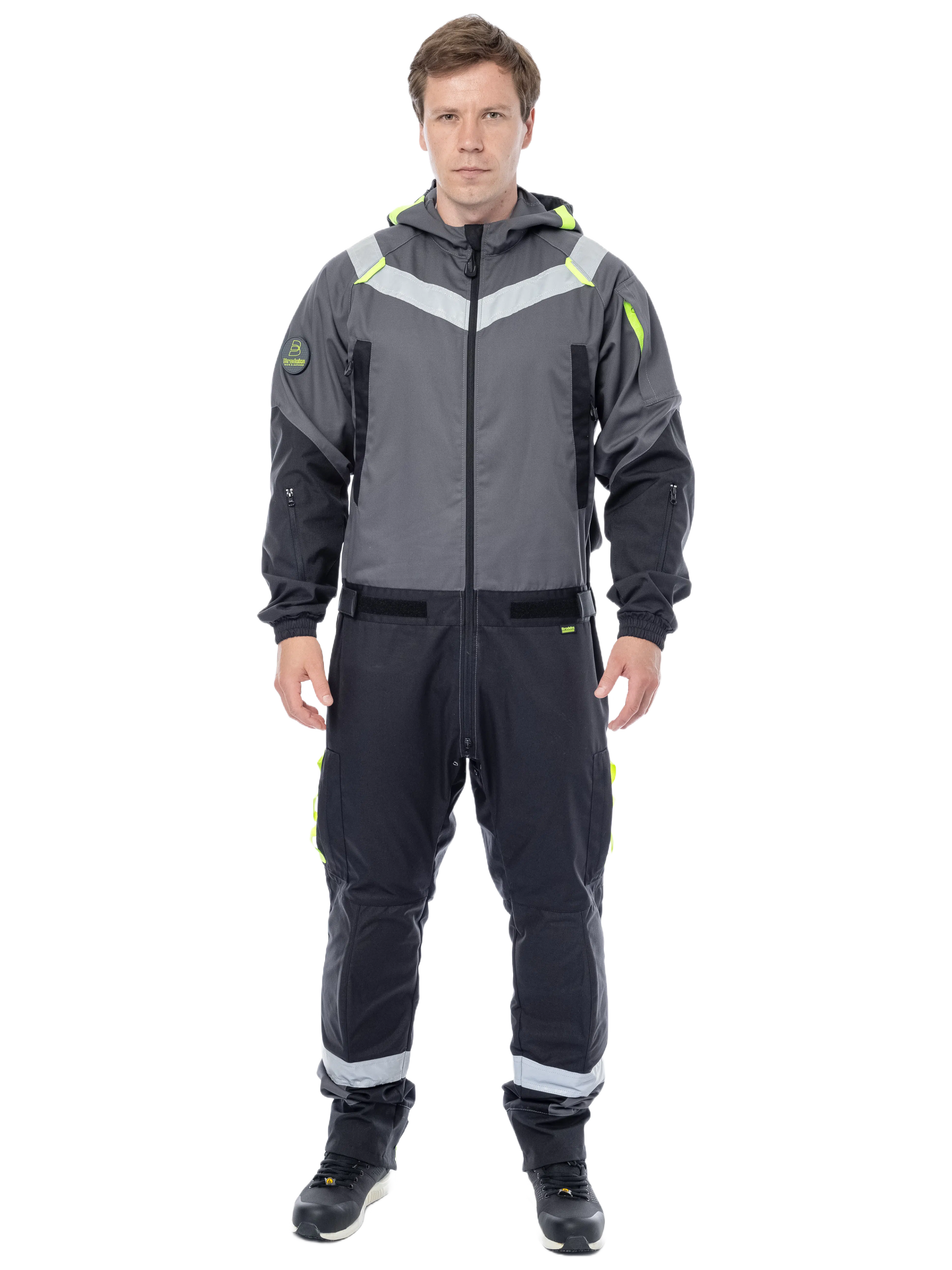 Летний комбинезон Brodeks KS 503, желтый/серый
