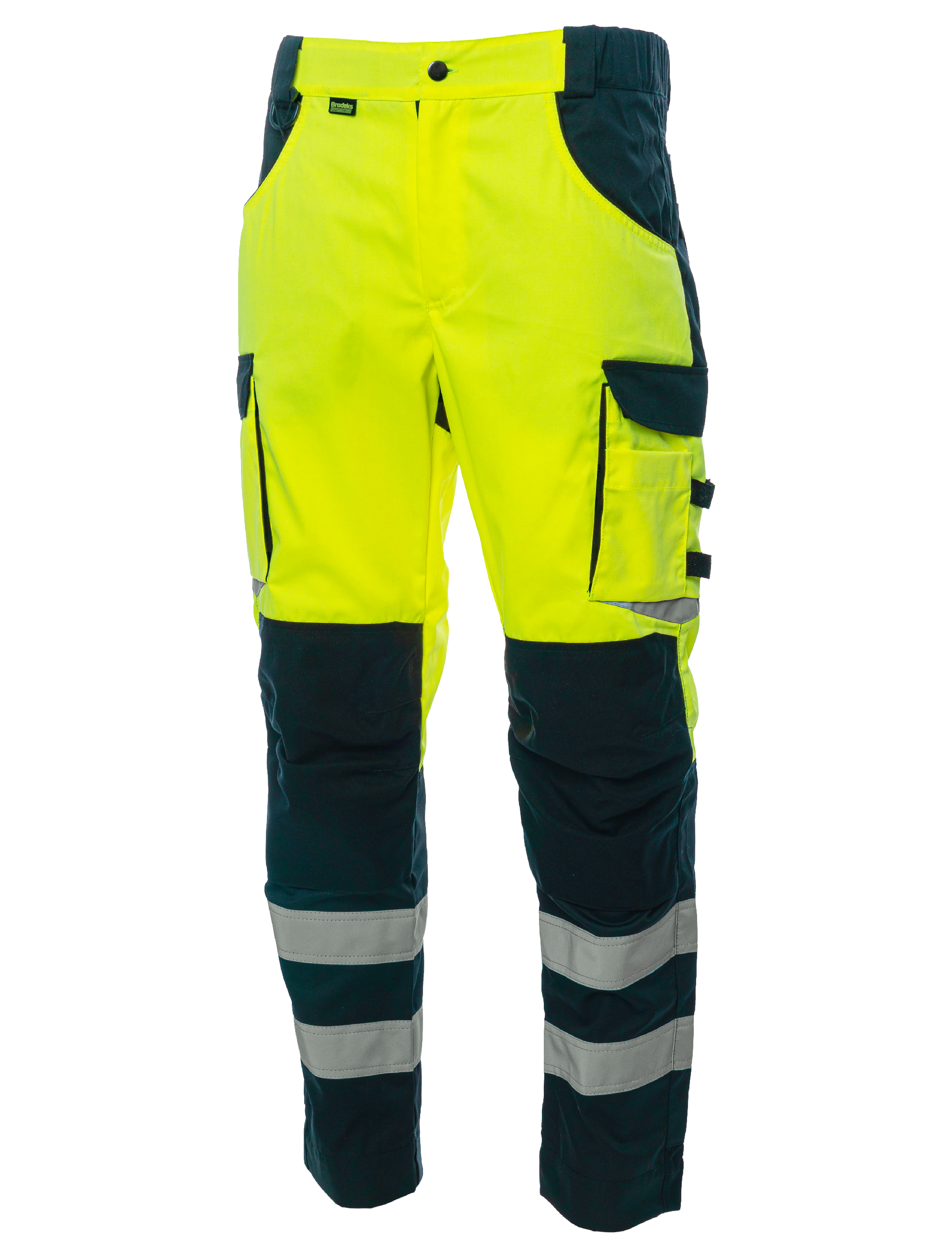 Летние сигнальные брюки Brodeks KS 309, желтый/черный