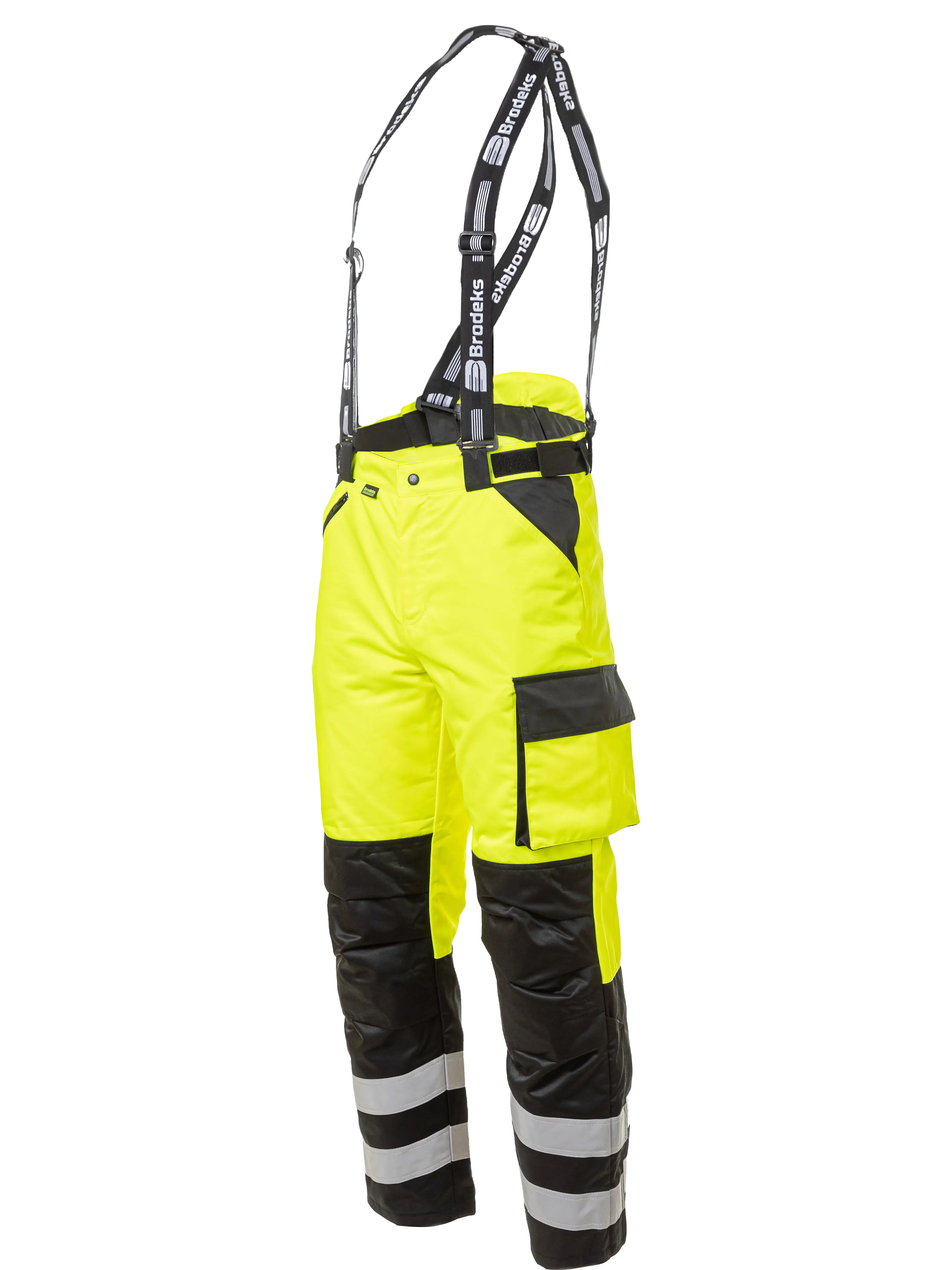 Зимние сигнальные брюки Brodeks KW 308, черный/желтый